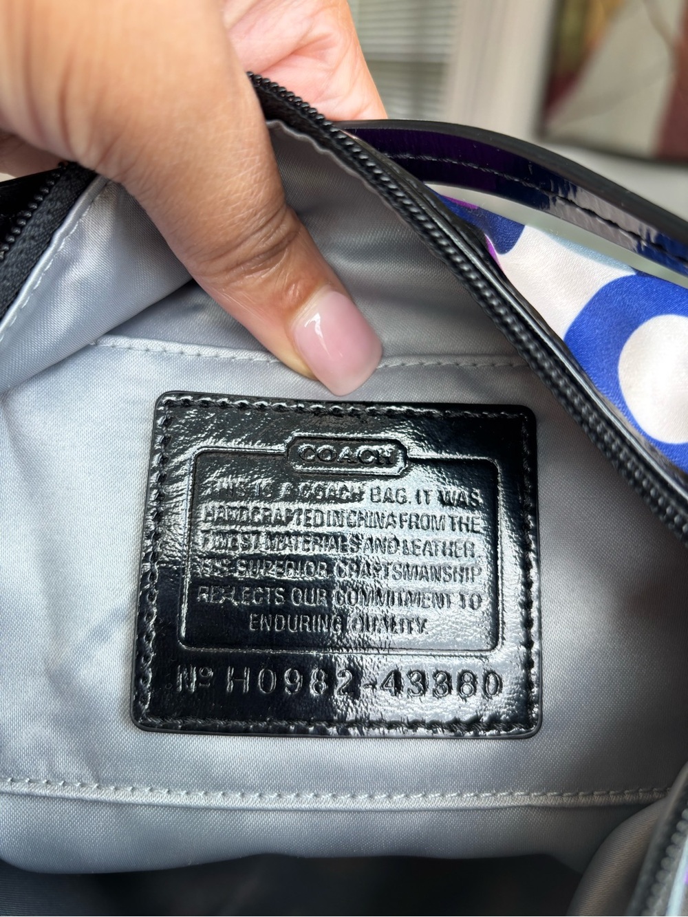 💙🖤💜COACH Alex Op Art Purple Multiprint Wristlet Mini Bag💜🖤💙 - Picture 13 of 13